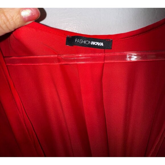 Fashion Nova Vibrant Red Maxi Dress - Picture 7 of 8